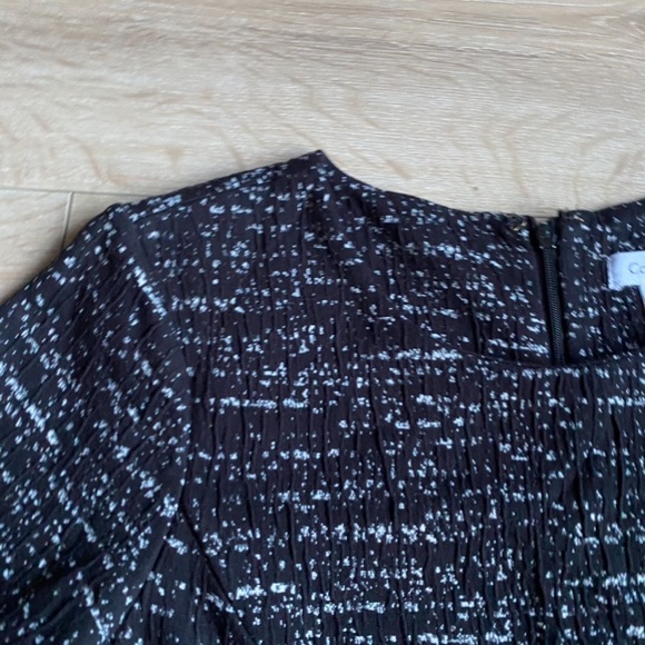 COPY - Calvin Klein dress rayon blend fit & flare textured black white - Picture 5 of 9